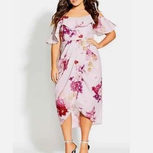 City Chic Sakura floral spring dress Sz 18 New